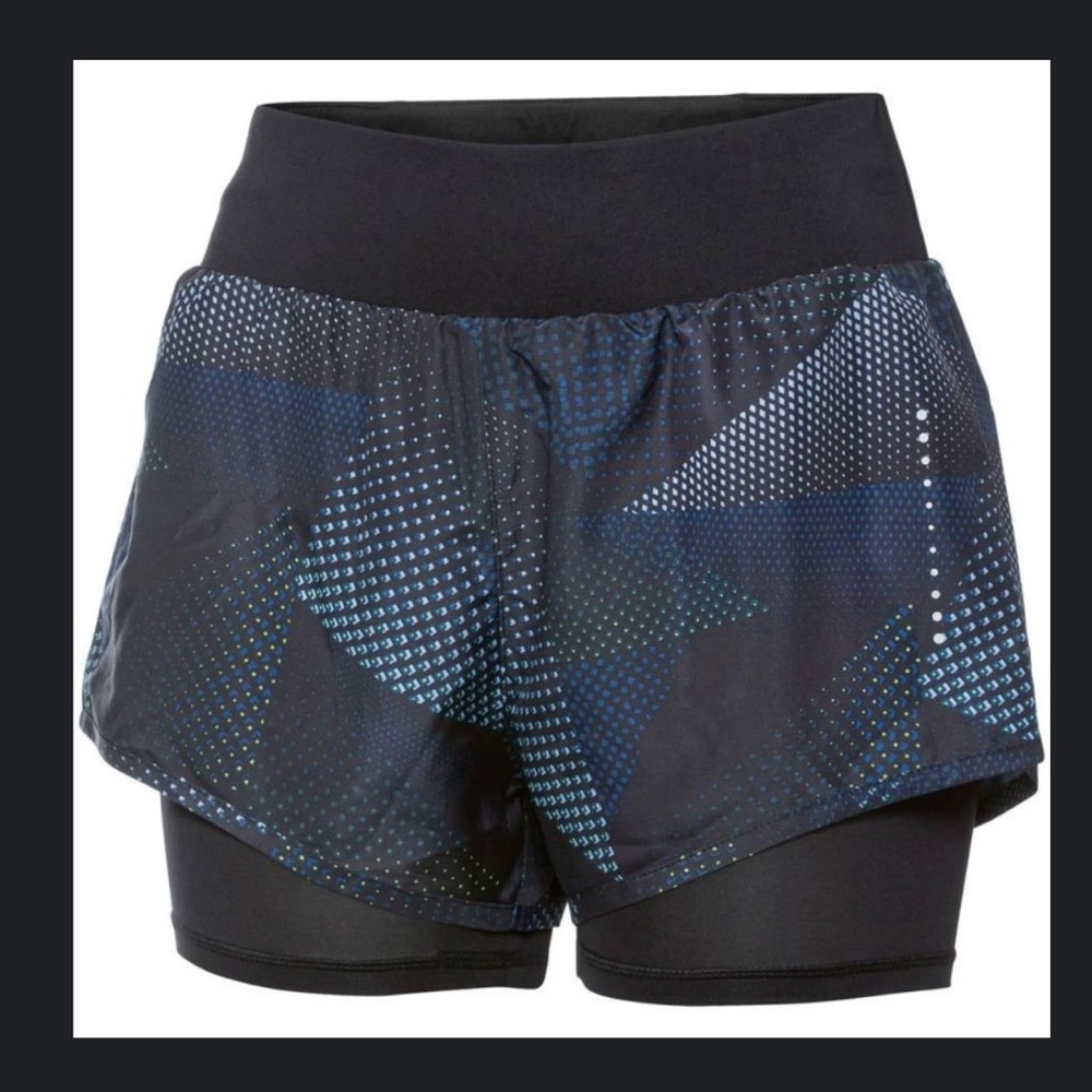 Robot Women's Black and Blue Athletic Shorts size L